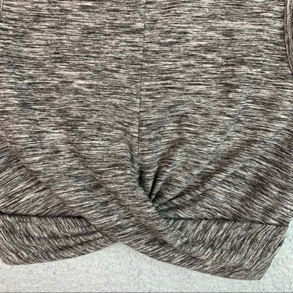 Yogalicious grey sleeveless tie front crop top womens small - Picture 3 of 9